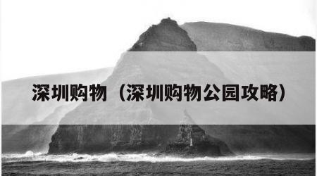 深圳购物（深圳购物公园攻略）