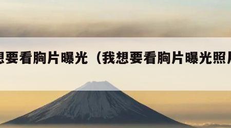 我想要看胸片曝光（我想要看胸片曝光照片软件）