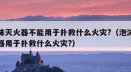 泡沫灭火器不能用于扑救什么火灾?（泡沫灭火器用于扑救什么火灾?）