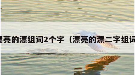 漂亮的漂组词2个字（漂亮的漂二字组词）
