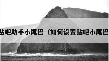 贴吧助手小尾巴（如何设置贴吧小尾巴）