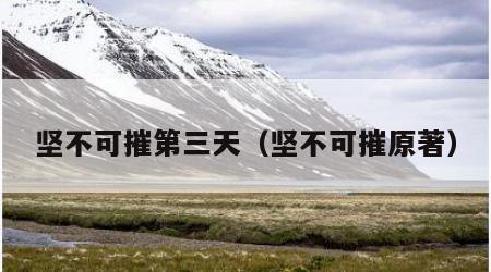 坚不可摧第三天（坚不可摧原著）