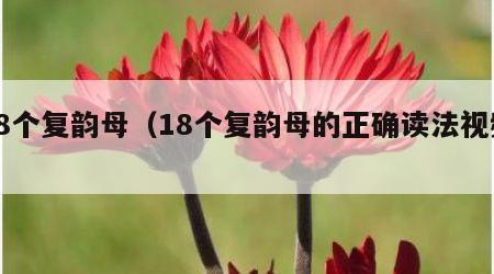 18个复韵母（18个复韵母的正确读法视频）