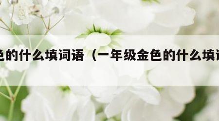金色的什么填词语（一年级金色的什么填词语）