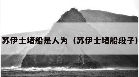 苏伊士堵船是人为（苏伊士堵船段子）