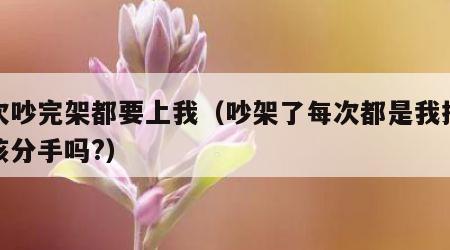 每次吵完架都要上我（吵架了每次都是我找他应该分手吗?）