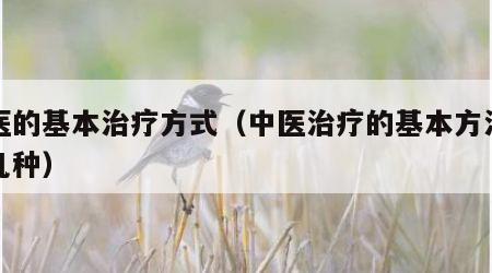 中医的基本治疗方式（中医治疗的基本方法有哪几种）