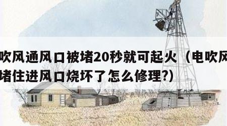 电吹风通风口被堵20秒就可起火（电吹风因为堵住进风口烧坏了怎么修理?）