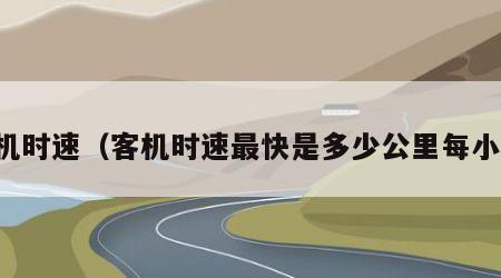 客机时速（客机时速最快是多少公里每小时）