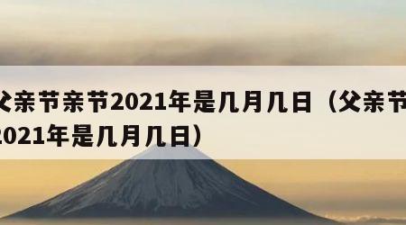 父亲节亲节2021年是几月几日（父亲节 2021年是几月几日）