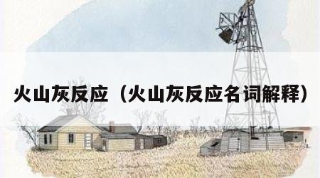 火山灰反应（火山灰反应名词解释）