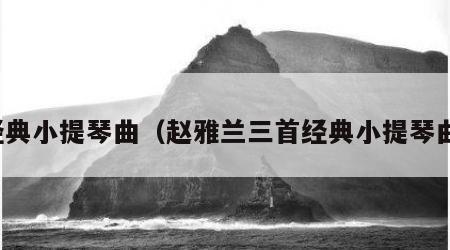 经典小提琴曲（赵雅兰三首经典小提琴曲）