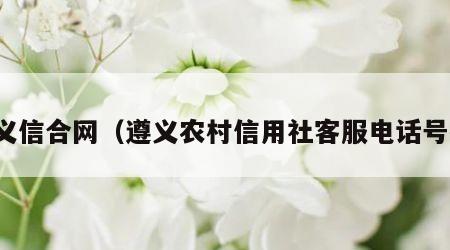 遵义信合网（遵义农村信用社客服电话号码）