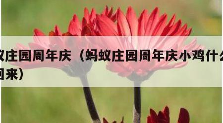蚂蚁庄园周年庆（蚂蚁庄园周年庆小鸡什么时候回来）