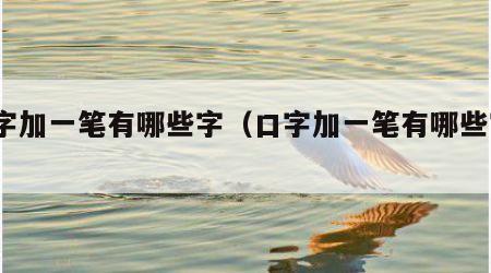 口字加一笔有哪些字（口字加一笔有哪些字?）