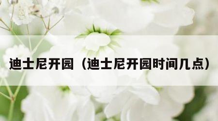 迪士尼开园（迪士尼开园时间几点）