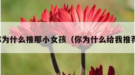 你为什么推那小女孩（你为什么给我推荐）