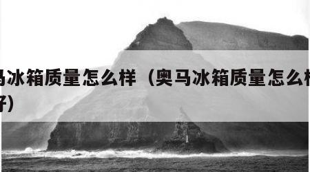 奥马冰箱质量怎么样（奥马冰箱质量怎么样好不好）