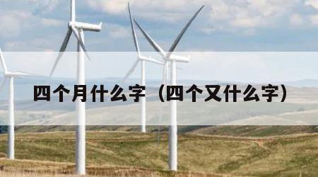 四个月什么字（四个又什么字）