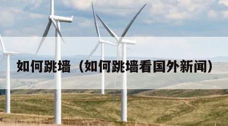 如何跳墙（如何跳墙看国外新闻）