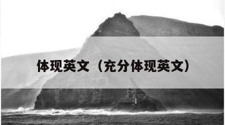 体现英文（充分体现英文）