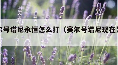 赛尔号谱尼永恒怎么打（赛尔号谱尼现在怎么打）