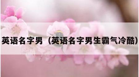 英语名字男（英语名字男生霸气冷酷）