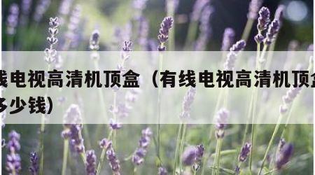 有线电视高清机顶盒（有线电视高清机顶盒一年多少钱）