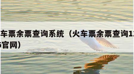 火车票余票查询系统（火车票余票查询12306官网）