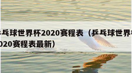 乒乓球世界杯2020赛程表（乒乓球世界杯2020赛程表最新）