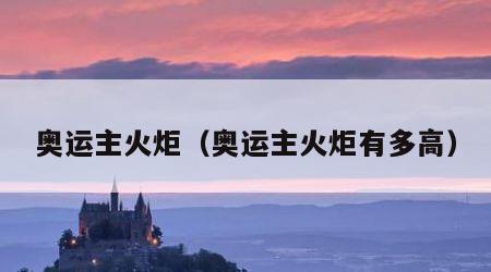 奥运主火炬（奥运主火炬有多高）