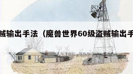 盗贼输出手法（魔兽世界60级盗贼输出手法）