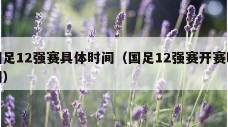国足12强赛具体时间（国足12强赛开赛时间）