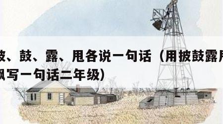 用披、鼓、露、甩各说一句话（用披鼓露甩落打飘写一句话二年级）