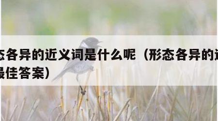 形态各异的近义词是什么呢（形态各异的近义词最佳答案）