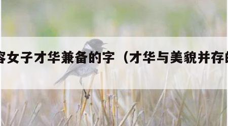形容女子才华兼备的字（才华与美貌并存的句子）