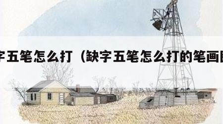 缺字五笔怎么打（缺字五笔怎么打的笔画图片）