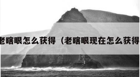 老瞎眼怎么获得（老瞎眼现在怎么获得）