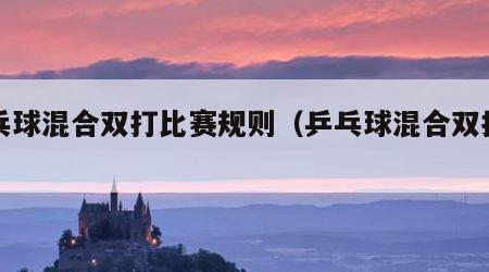 乒乓球混合双打比赛规则（乒乓球混合双打项目）