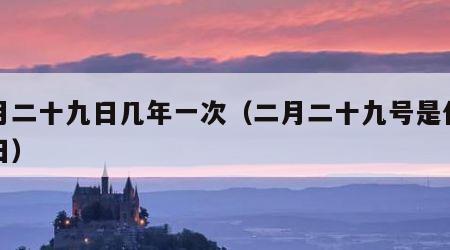 二月二十九日几年一次（二月二十九号是什么节日）