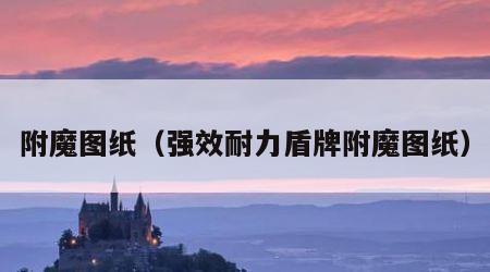 附魔图纸（强效耐力盾牌附魔图纸）