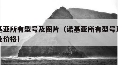 诺基亚所有型号及图片（诺基亚所有型号及图片及价格）