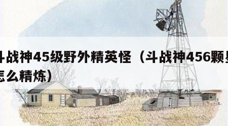 斗战神45级野外精英怪（斗战神456颗星怎么精炼）