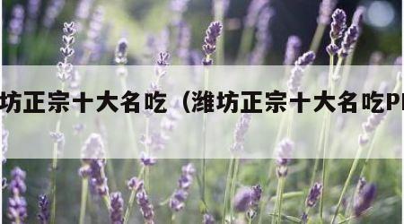 潍坊正宗十大名吃（潍坊正宗十大名吃PPT）
