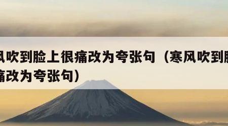 寒风吹到脸上很痛改为夸张句（寒风吹到脸上很痛改为夸张句）