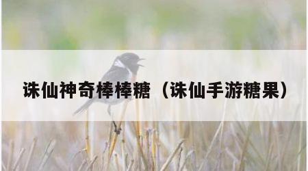 诛仙神奇棒棒糖（诛仙手游糖果）