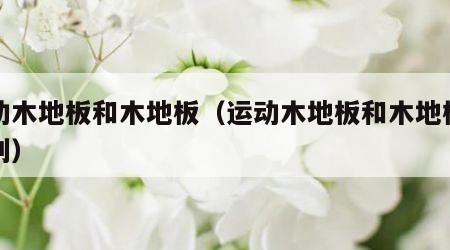 运动木地板和木地板（运动木地板和木地板的区别）