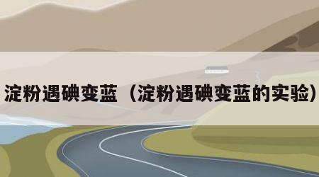 淀粉遇碘变蓝（淀粉遇碘变蓝的实验）