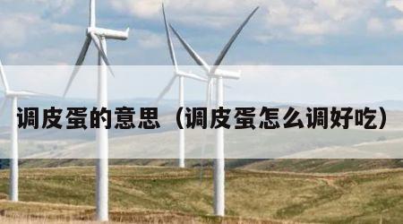 调皮蛋的意思（调皮蛋怎么调好吃）