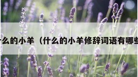 什么的小羊（什么的小羊修辞词语有哪些）
